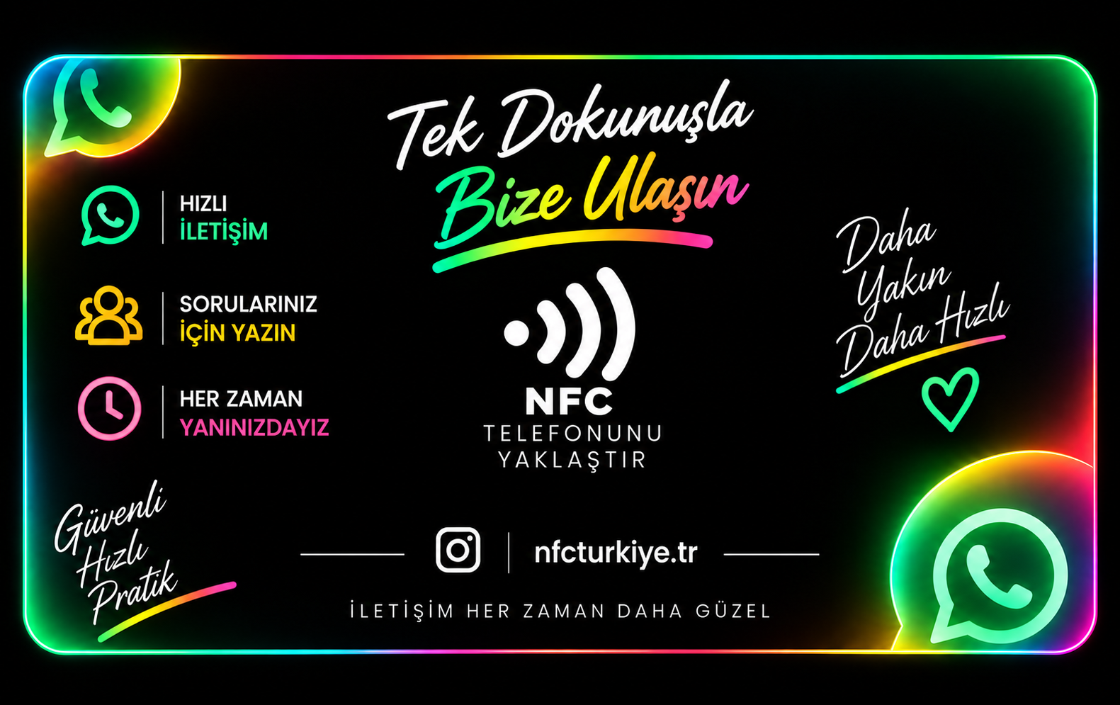WhatsApp NFC kartının arka yüzü
